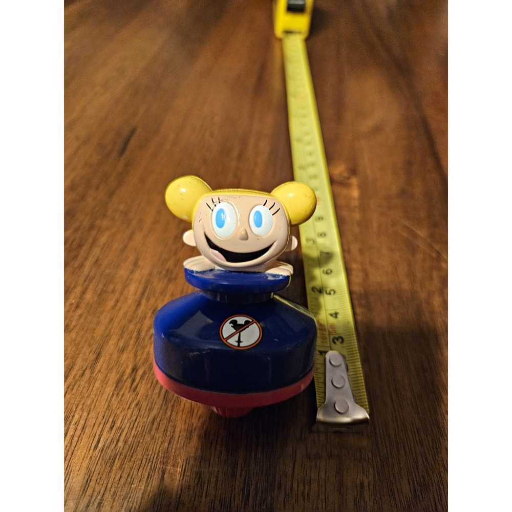 Rare 90s Nostalgia VTG Y2K Retro Cereal Toy Dee Dee Dexters Lab Cartoon Spin Top